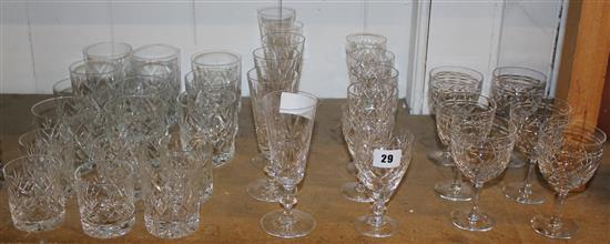 Suite of glasses, possibly Waterford